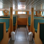 Hévíz motoros hajó belső fedélzete